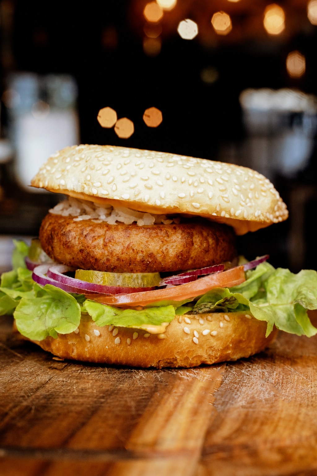 Vegan chicken burger at Olivia&rsquo;s Kitchen